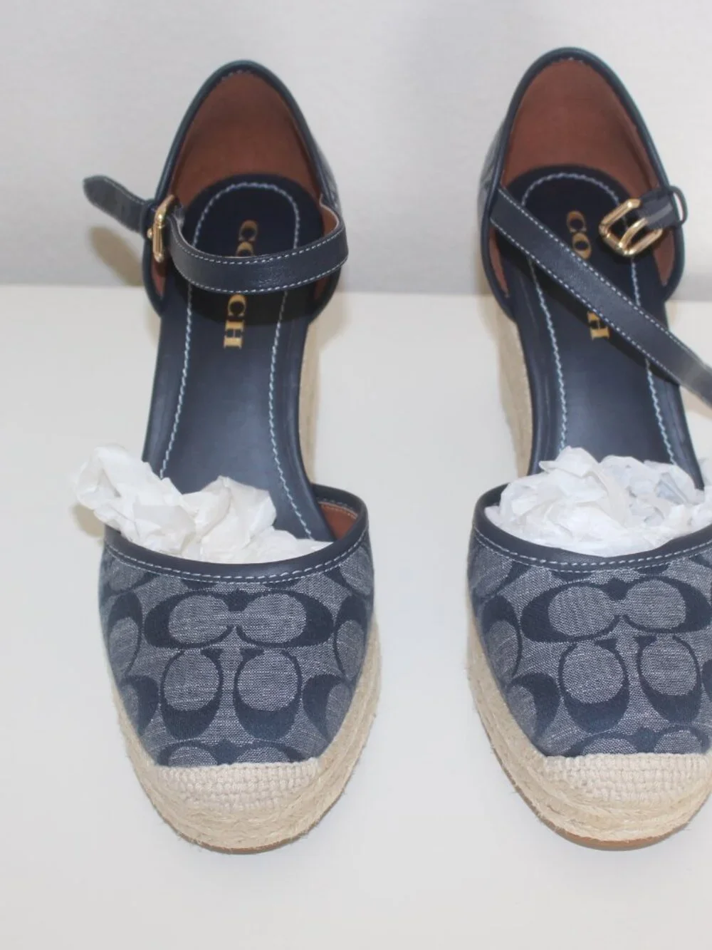 Coach Raine Signature Denim Espadrille. Size 9.5 B
